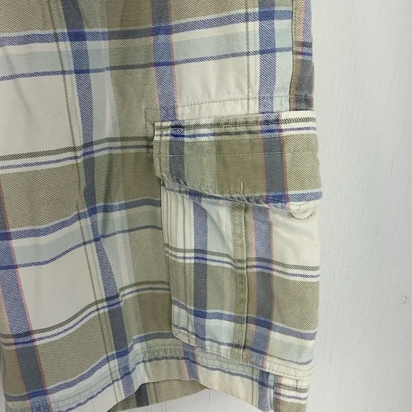 Urban Pipeline Mens 34 Plaid Cargo Shorts Loose Baggy Preppy Skate Y2K Grunge - Picture 2 of 5